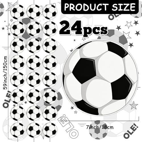 Image of Soccer Birthday Party Decorations - 24PCS Soccer Party Banners for 2026 World Soccer Cup Merchandise | Soccer Party Decorations Hanging Backdrop for Birthday Party Home Classroom Favor Supplies Decor