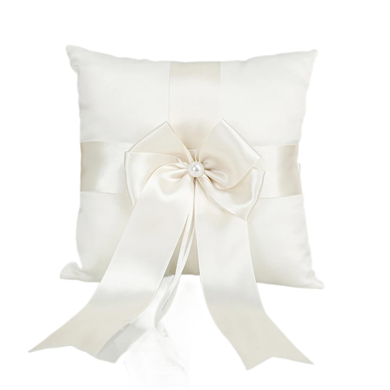 CGRSDSD Ring Bearer Pillow 20x20cm White Lace Wedding Ring Pillow Romantic Ring Pillow Bridal Ring Bearer Pillow Cushions(20x20cm)
