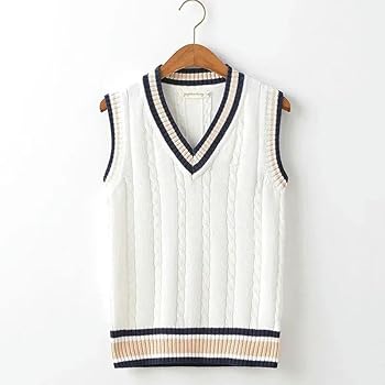 XJRJ Sweater Vest Men Thicken V-neck Sleeveless Knitted