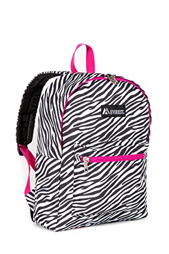 Everest kids' basic pattern backpack, zebra, one size