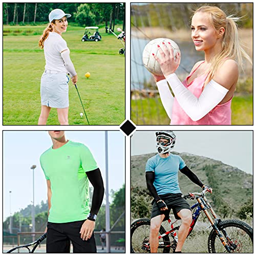 Rescoto 2 Pairs Uv Protection Cooling Arm Sleeves Sun Sleeves Upf 50 Men Women #TOP5