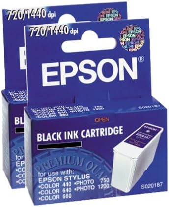 Epson S020187 Black Ink Cartridge Twin Pack