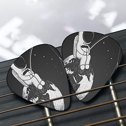 Astronaut Fishing Planet Lot de 12 médiators pour guitare basse électrique et acoustique - Les Beatles, Paul McCartney, John Lennon, RIngo Starr, George Harrison Astronaut Fishing Planet Lot de 12 médiators pour guitare basse électrique et acoustique – Image 8