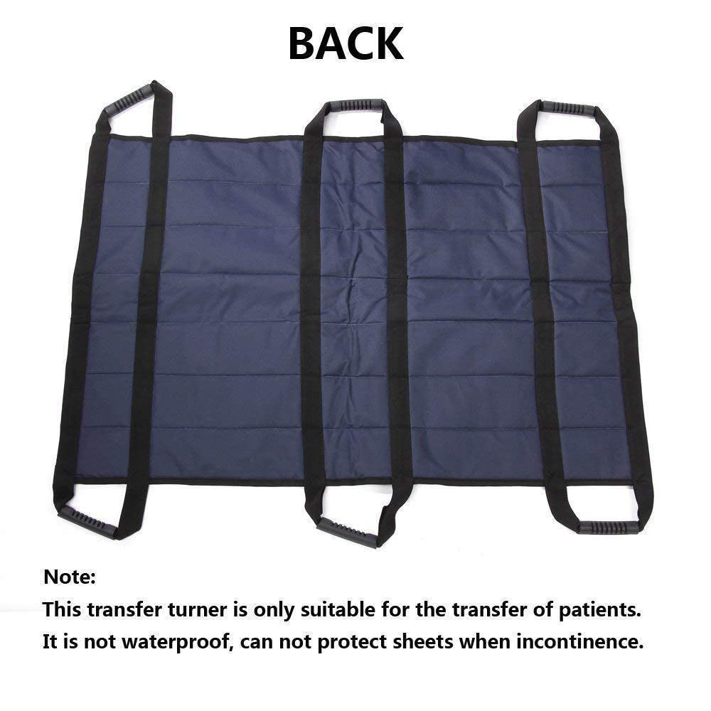 Drap De Glisse Drap De Transfert, Alèse De Positionnement avec 6 Poignées Renforcées,Drap Patient Réutilisable Et Lavable pour Soignant, Aide Familiale, Alité, Personne Âgée