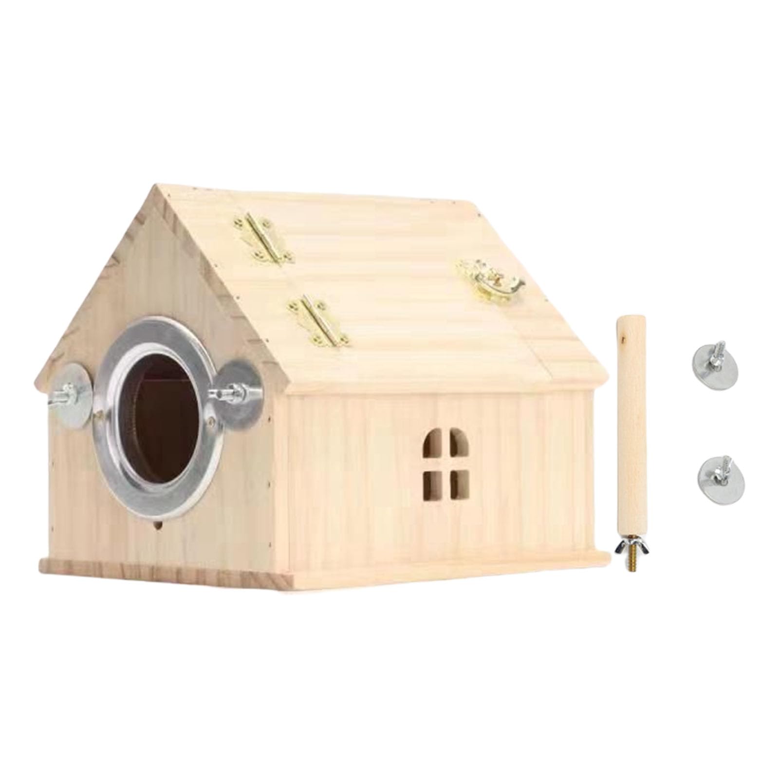 Caja de cría Loros Madera y Metal | Cría de loros al aire libre: caja nido for pájaros de madera