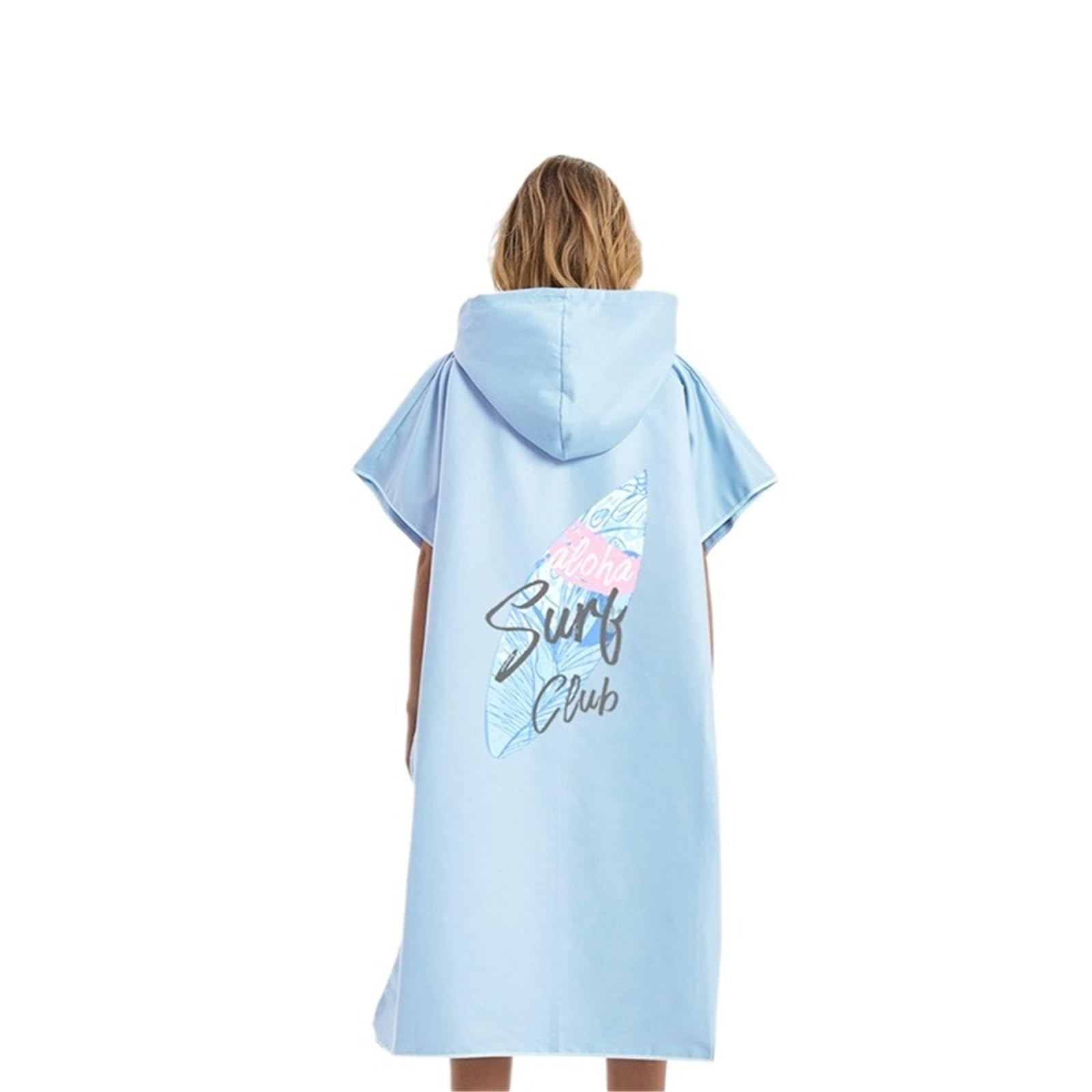 ATEUXOL Quick-drying Surf Poncho Surf Poncho Changing Towel Adult Beach Blanket Wetsuit Robe For Surfing Swim Quick-Dry Microfiber Hooded(Color3)