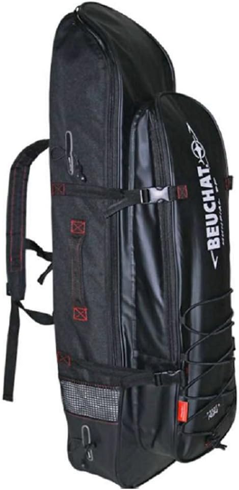 BEUCHATMundial Long Diving Backpack for Long Fins with Insulated Cooler Compartment for Spearfishing, Diving, Freediving, and Scuba, Black, L