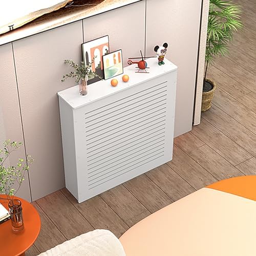 Louvered Radiator Cover with Shelf - Stylish Heating Cabinet for Home & Office, Easy Assembly, Decorative Design, Space-Saving Solution, Durable Construction