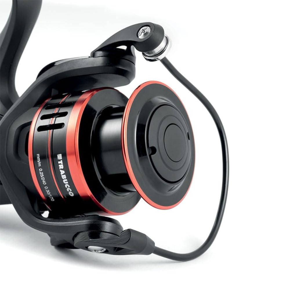 Mulinello Trabucco Mantis RTX – Frizione Posteriore, Misure 2000, 3000, 4000 – 2+1 Cuscinetti, Bobina Long Cast in Alluminio, Bobina Extra – Ideale per Spinning e Feeder