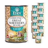 Eden Organic Great Northern Beans, No Salt Added, 15-Ounce Cans (Pack of 12)