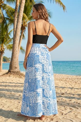 Image of Newshows Women's 2026 Lightweight Summer Wedding Guest Beach Vacation Casual V Neck Split Flowy Maxi Dress