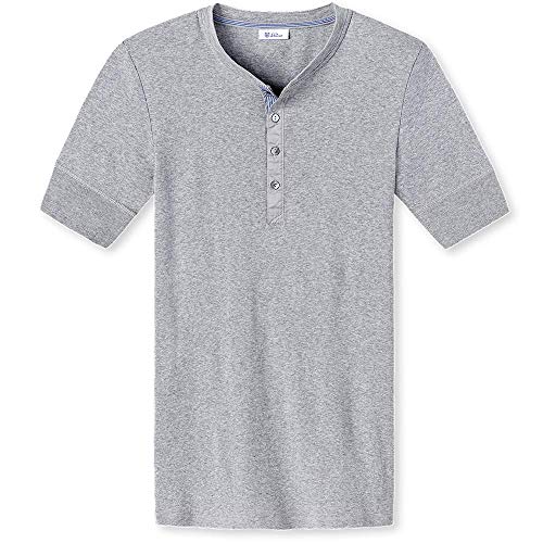 Preisvergleich Produktbild Schiesser, Herren Shirt Karl-Heinz, halbarm, Grau Melange, 6 / L
