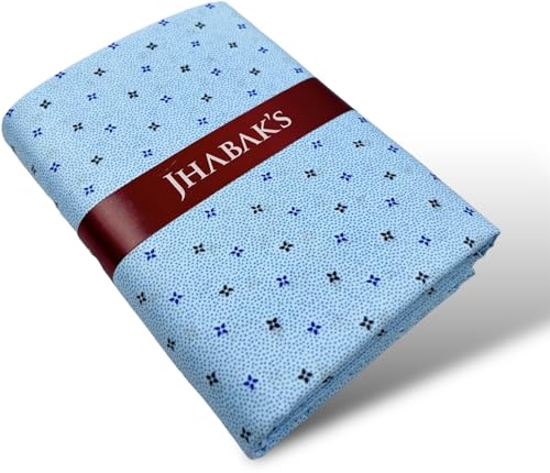 Image of JHABAK'S Unstitched Polyester Print Shirt & Trouser Fabric - 2.25 m Shirt Cloth - 1.20 m Pant Piece