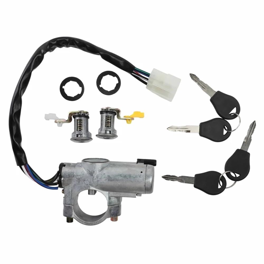 Hzsmyxgs One Color Car Lock Barrel 80600-01G25 48700-01G25 Compatible With Nissan For D21 Pickup For Pathfinder 1987-1991 8060001G25 8060101G25 Car Door Lock With 2 Keys