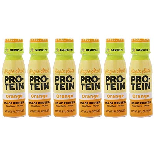BariatricPal 15g Ready-to-Drink Whey Protein & Collagen Shots - Orange (6 Bottles)