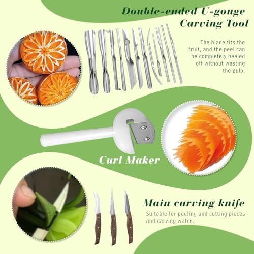 Krbnk 80-Piece Fruit Carving Set