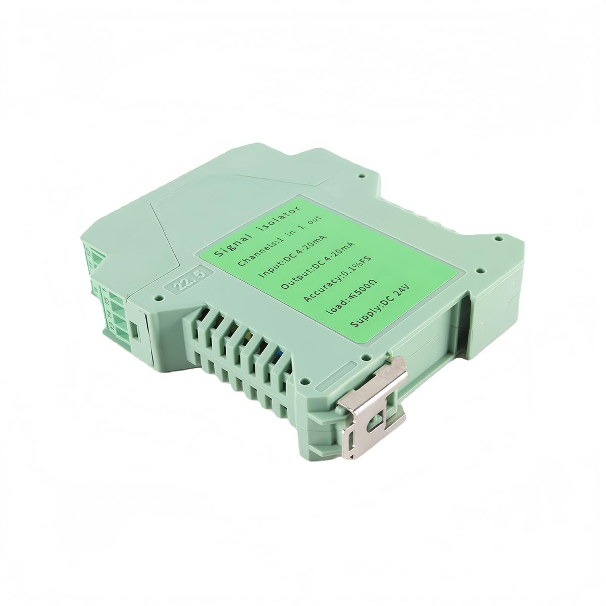 Alide Aislador de señal de 24 V CC, 1 entrada, 1 salida, 4-20 mA a 4-20 mA, acondicionador de señal de detección PLC, transmisor aislador de corriente
