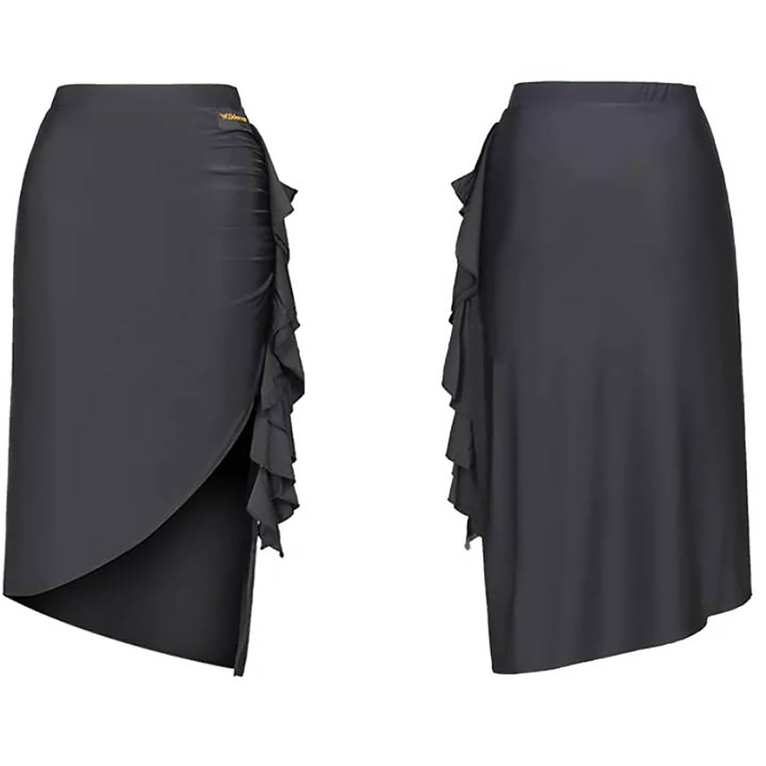 Gonna da Danza Latina Donna Asimmetrica con Balze Spacco Short Interno Integrato