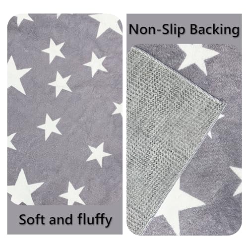 Tapete USTIDE Little Stars 5x7 Pies Gris miniatura 4