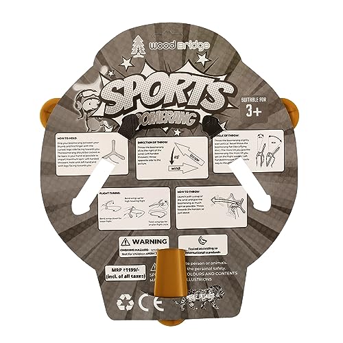 Image of Wood Bridge New Boomerang - Flying Spinner Sport (Silver) - 5 Years And Up