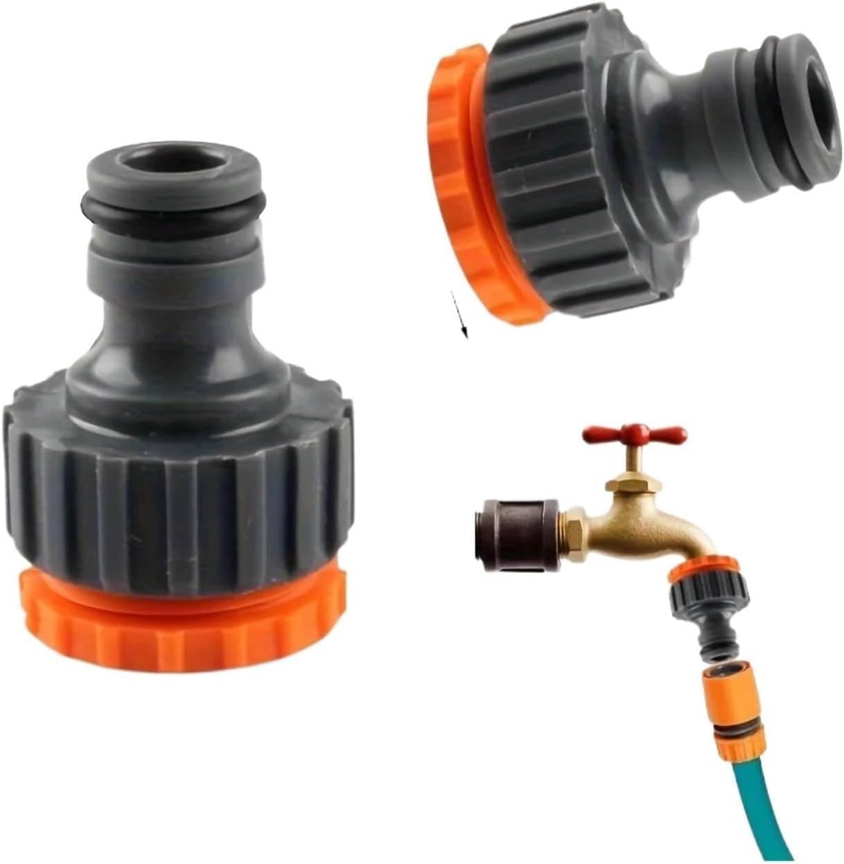 Connettori rapidi per tubi da giardino, confezione da 20 pezzi da 1/2 ", per riparazione ed estensione, giunti adattatori per tubi dell'acqua per sistemi di irrigazione e irrigazione