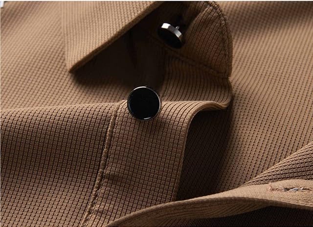 Men's Long Sleeve Polo Shirts Fall Fashion Casual Stand Collar Comfortable Breathable Classic Trendy Shirts - Image 3