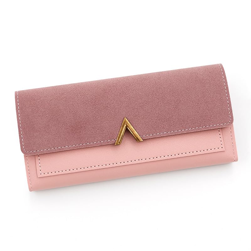 tinsico Women Tri-fold Retro Wallet | Fashion Card Coin Holder | Purse,Clutch,Wallet for Girls (Peach)-picture-13