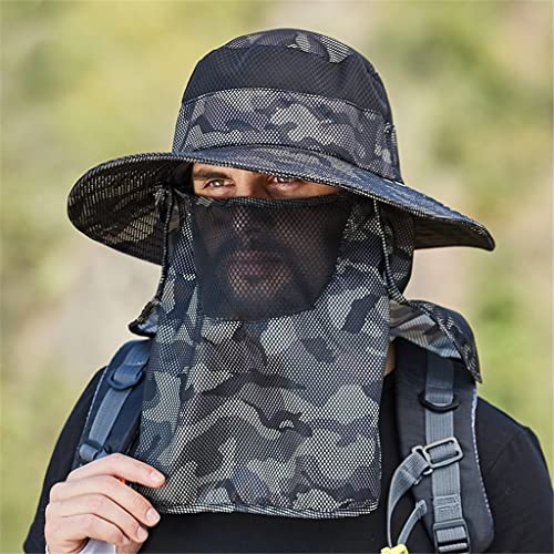 Chapeau de pêche homme LNNSHX crème solaire respirant pour éviter les coups de soleil