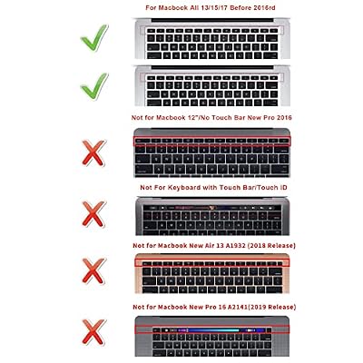 HRH Taiwanese Chinese Characters Silicone Keyboard Cover Skin Protector for MacBook Air 13,for MacBook Pro 13/15/17(with or w/Out Retina Display,2015 or Older Version)&for iMac Older USA -Black