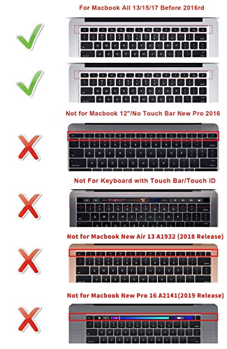 Protector de teclado de silicona multiidioma para MacBook Pro y Air con diseño US/EU 2
