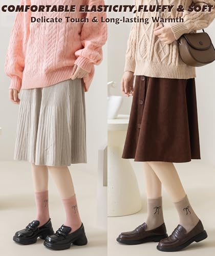 Image of IIG 3-5 Pairs Womens Super Thick Warm Winter Crew Socks Cute Fashion Knit Cozy Socks Gifts for Women