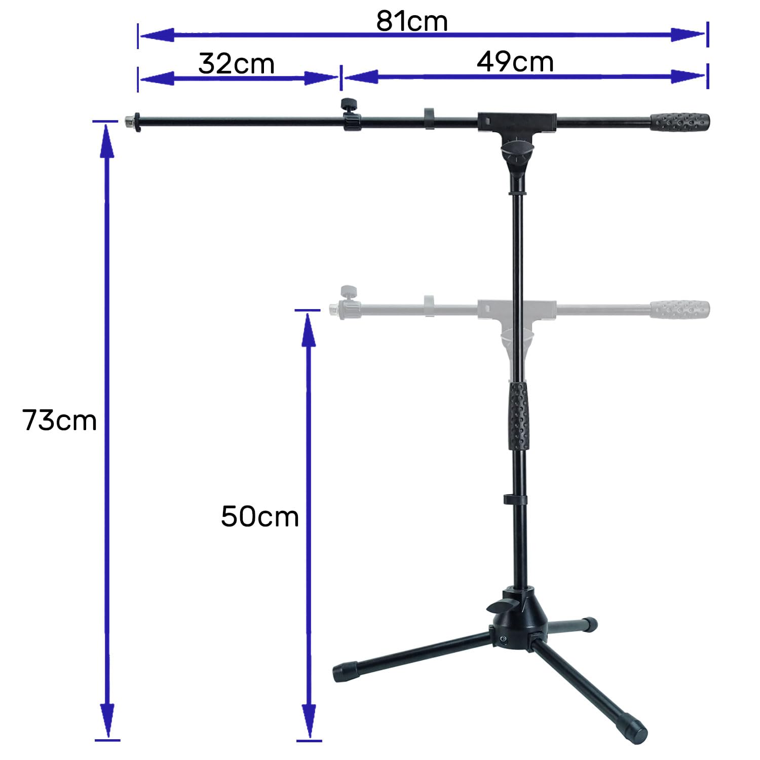 keepdrum MS01T statyw mikrofonowy niski statyw z uchwytem na tablet IS803