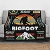 LLCXCSI Throw Blankets Plush Fuzzy Cozy Warm Flannel Fleece Bigfoot Blanket for Couch Sofa Bedroom Living Rooms Camping Travel (Sasquatch Gifts 60"x 80") #1