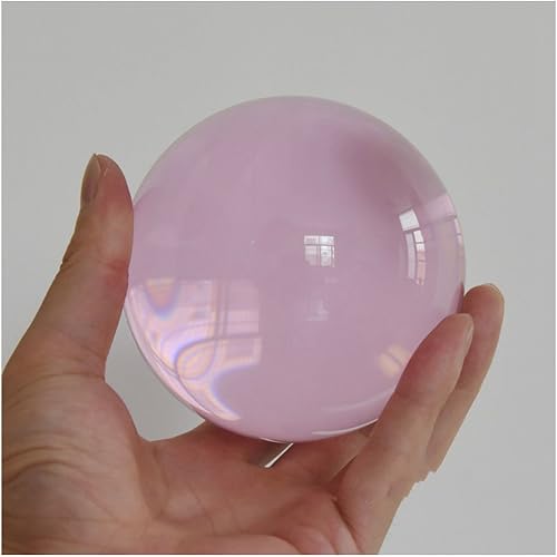 Bola de cristal sólido K9 de 3.150 in3 "para fotografía, decoración, Feng Shui (rosa)
