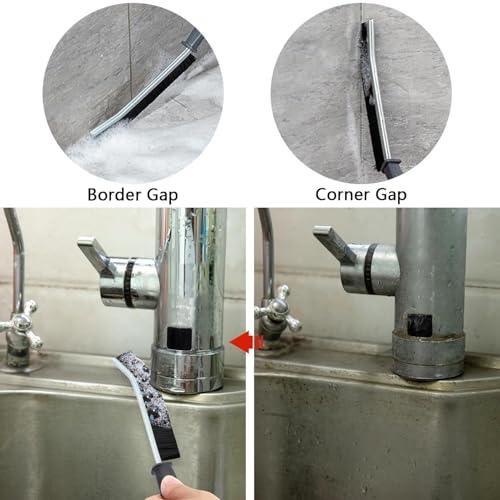 4 Stück Badezimmer-Fliesenrillen-Reinigungsbürste, Ecken-Reinigungsbürste für Badezimmer, Heimküche, Dusch-Reinigungsbürste, Hartborsten-Fugenreinigungsbürste, für Die Heimküche