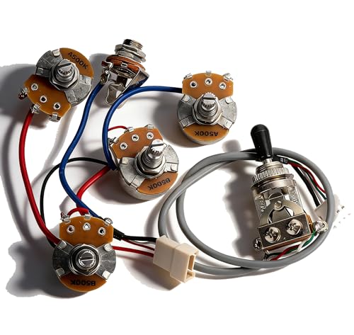 Guitar Les Paul Wiring Harness Kit (A500K Pots)