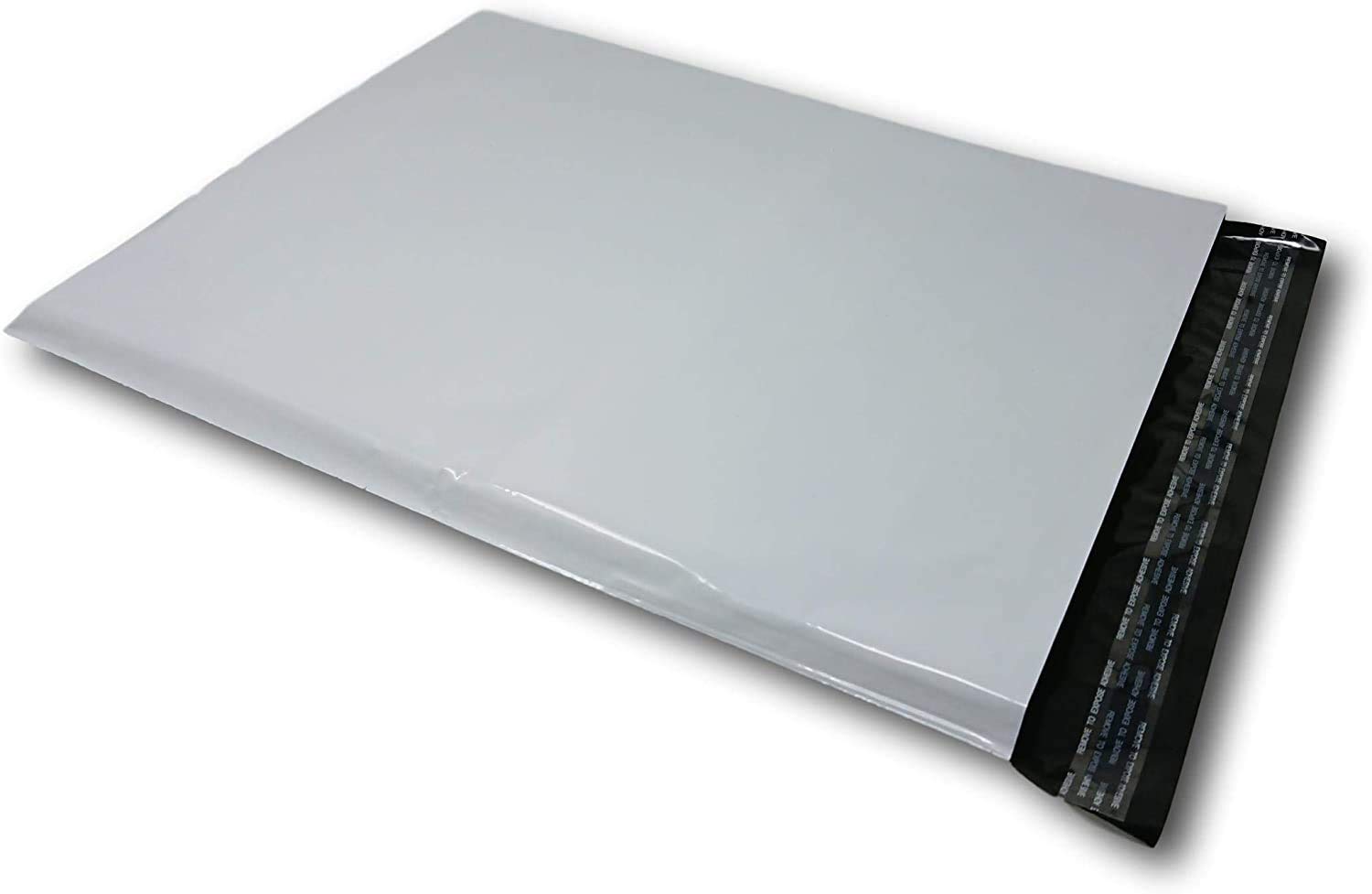 100 opache buste di plastica bianca 450 x 550 mm, bollettini inviolabili e impermeabili