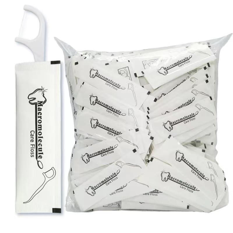 150 Count Dental Floss Picks Individually Wrapped,Leiouna Flossers Single Wrapped for Adults and Kids,Travel Hotel Restaurant Office for Teeth Clean (150)