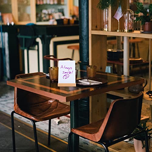 Baluue Acrylic Dry Erase Board - Acrylic Whiteboard With Stand For Desk, Mini Chalkboard Sign Wooden Base Message Board List Portable Memo Board For Home Office Desk School #TOP7
