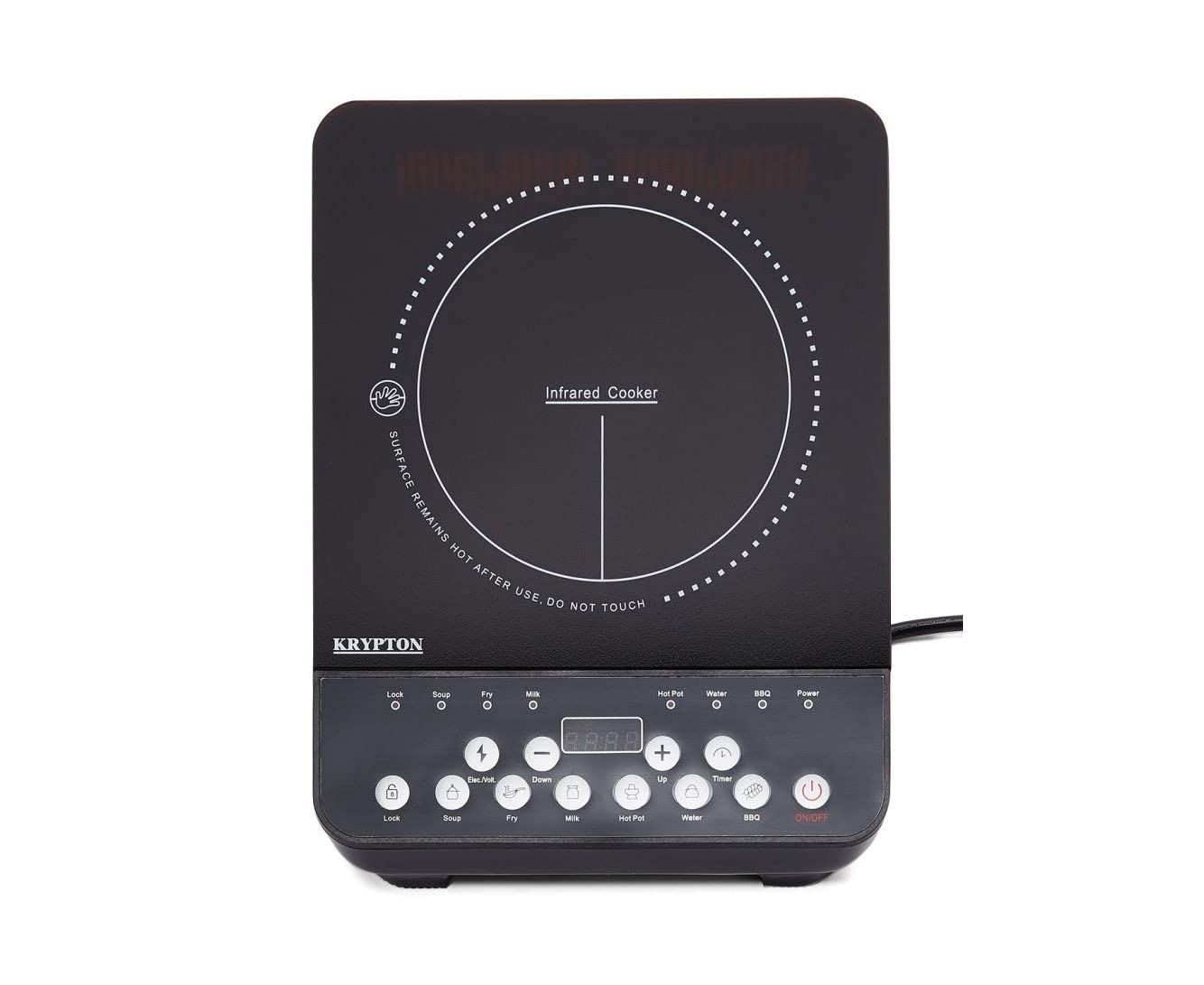 Krypton Infrared Cooker Electric Infrared Glass Ceramic Cooker Digital LED Display 2000W