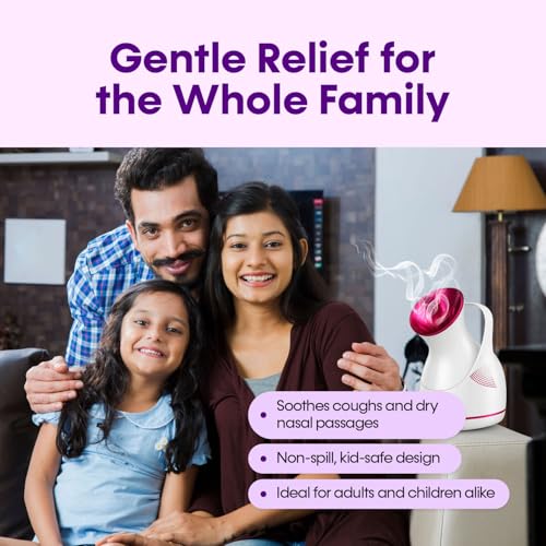 Image of Dealsure Steamer for Face Steam Facial - Nano Cure with UV Sterilization, Nano Ionic Technology, Steamer for Cold and Cough, Inhaler & Vaporizer for Adults & Kids