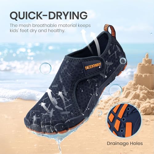 SEEKWAY Barefoot Water Shoes for Kids - Wide Toe Box and Quick-Dry Sand Shoes Toddler for Hiking Swim Beach Pool Kayak Sport Accessories, Camping Essentials Non-Slip for Boys Girls Sizes2