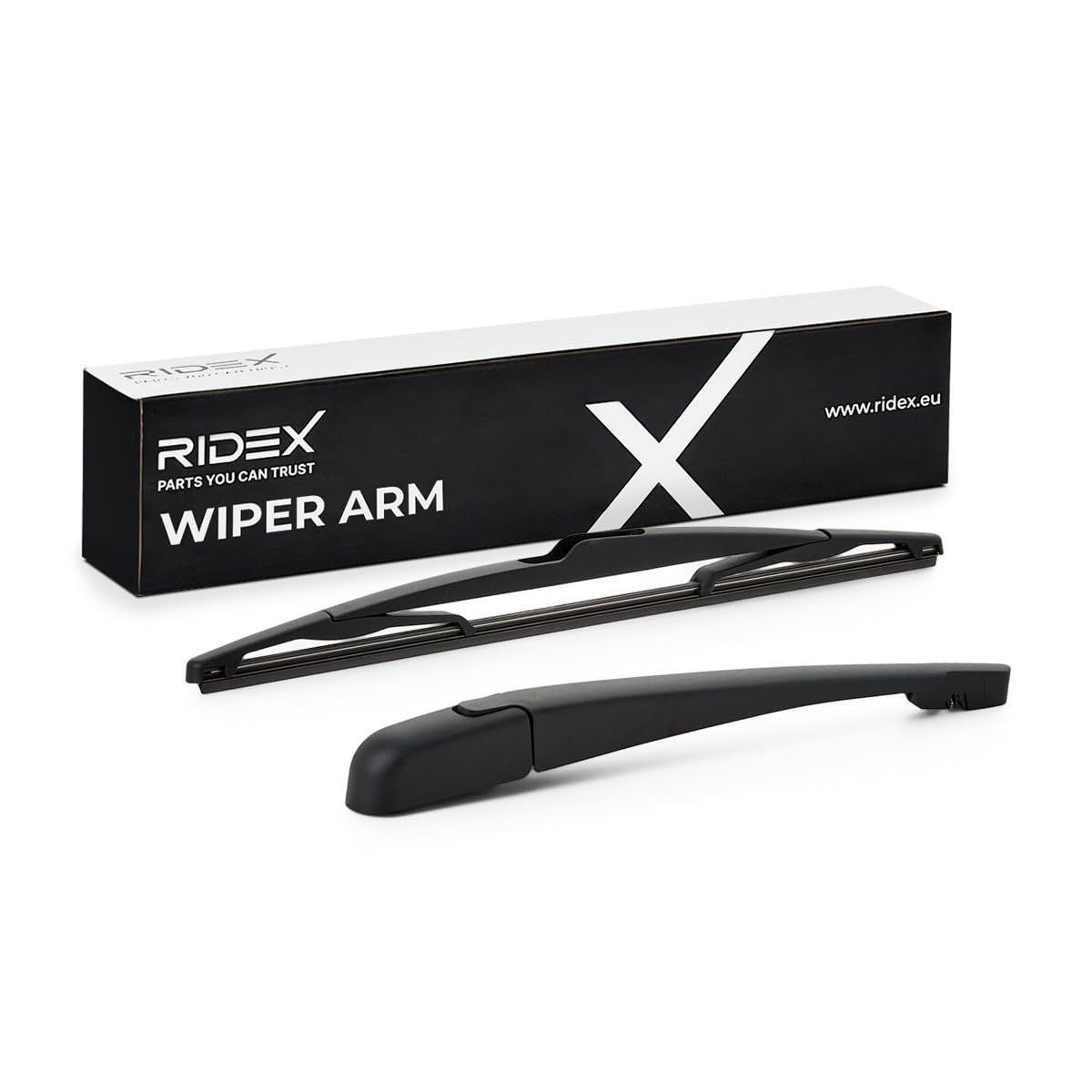 Ramię Wycieraczki RIDEX 301W0027 350mm z pokrywą ze zintegrowanym piórem wycieraczki Kompatybilny z PEUGEOT 307 3A/C 307 Break 3E