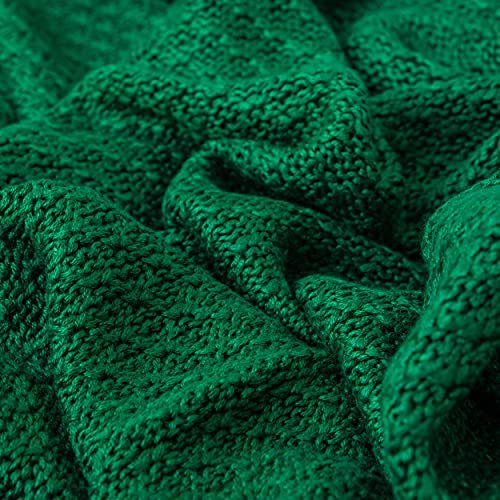Image of NTBAY Rayon Derived from Bamboo Toddler Blanket, 30 x 40, Green | Breathable Cable Knit Blanket Made with Rayon Derived from Bamboo for Stroller, Travel, Tummy Time, and Supervised Use