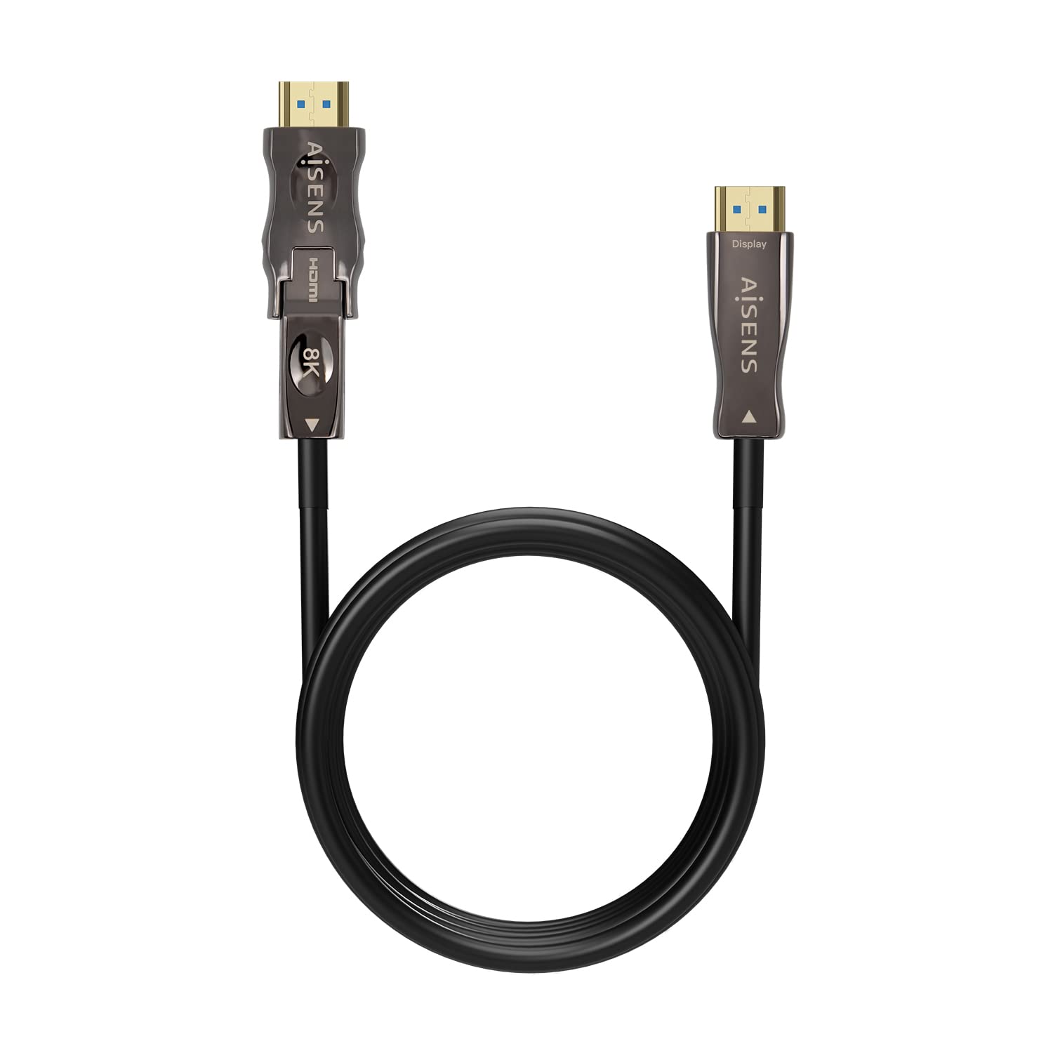 AISENS - A153-0648 - Cavo HDMI V2.1 AOC staccabile ultra alta velocità 8K@60Hz 4K@120Hz 4:4 48Gbps, A/M-D/A/M, nero, 50m