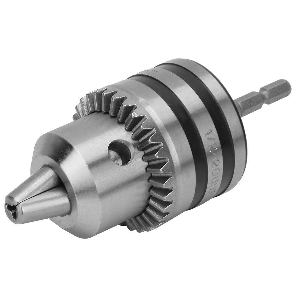 Taladro Chuck de 3.0-16MM,Portabrocas de Tipo Clave 1/2-20UNF Ligero con Adaptador de Cabeza Hexagonal