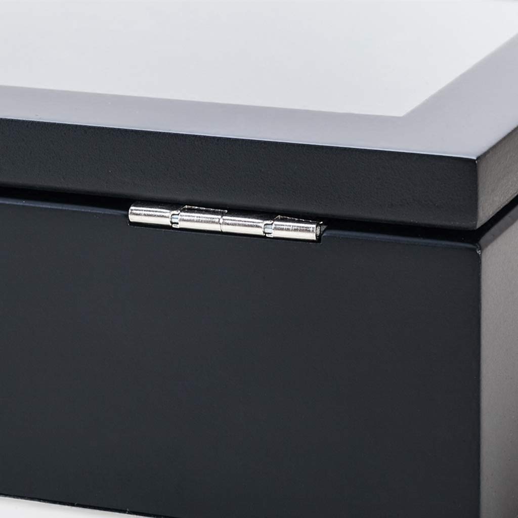 Caja de reloj de 8 rejillas con parte superior de cristal, caja de almacenamiento para exhibición de joyas, organizadores, bandejas para pulseras, cajas con cierre de Metal, 8 almohadas extraíbles