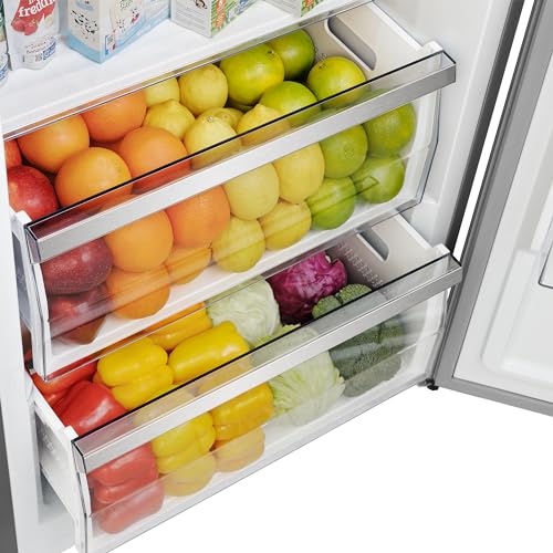 Forno C-FFFFD1722-28LS Maderno 26.7 Inch Convertible Stainless Steel Refrigerator/Freezer With Touch Control & Led - 13.6 Cu. Ft Refrigerator - Left Swing Door Fridge thumb #6