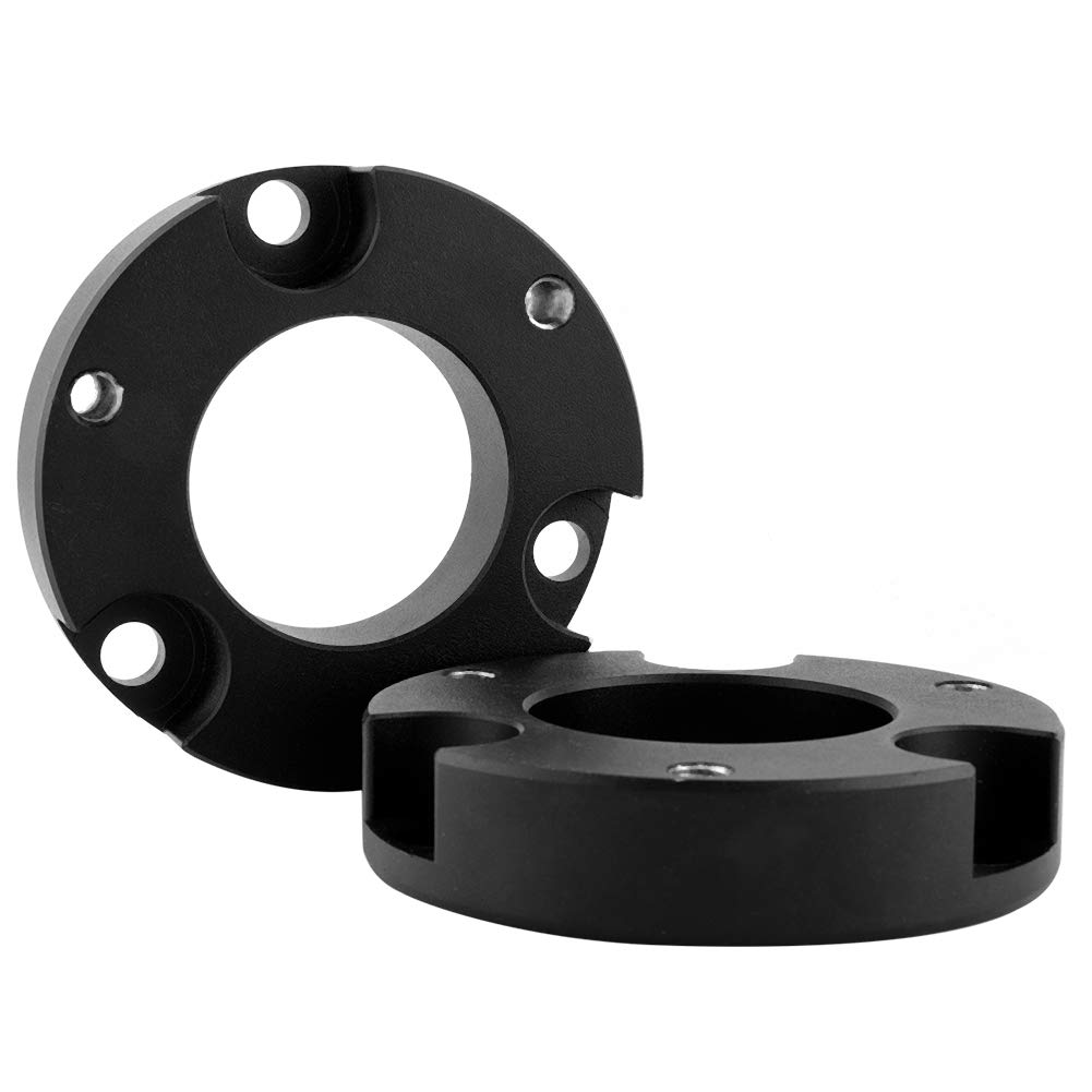 Zestaw Przedniego Podnośnika Poziomującego 2" do FJ Cruiser 2WD 4WD, Aluminium CNC ze śrubami, Malowany Proszkowo na Kolor Czarny
