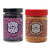 GOOD GOOD Sweet Concord Grape Jelly & Creamy Peanut Butter - Keto Friendly - Low Carb & No Added Sugars - Vegan - Gluten Free - Preserves